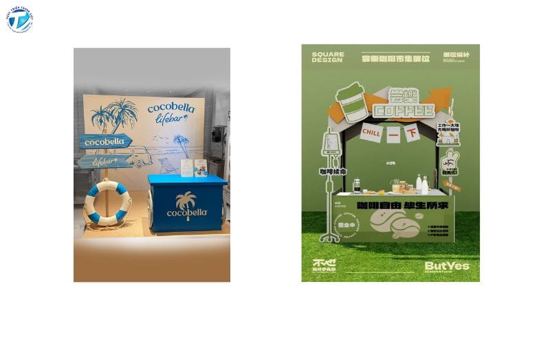 Mẫu gian hàng hội chợ đẹp di động